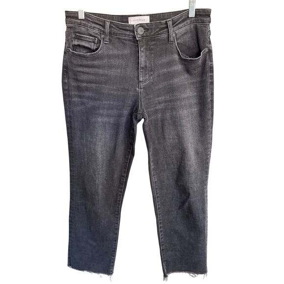 Evereve Jeans Women 30 High Rise Fit Ever Straight Raw Hem Stretch KP1030MA1E - Picture 1 of 11